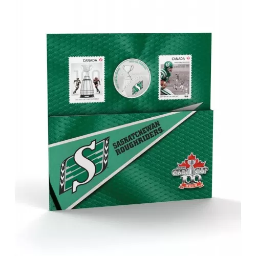 2012 Canadian 25-Cent Saskatchewan Roughriders CFL® Coloured Coin & Stamp Set