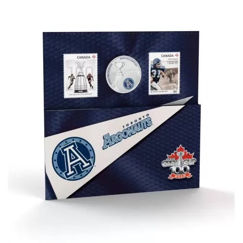 2012 Canadian 25-Cent Toronto Argonauts CFL® Coloured Coin & Stamp Set