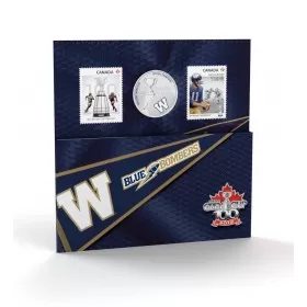 2012 Canadian 25-Cent Winnipeg Blue Bombers CFL® Coloured Coin & Stamp Set