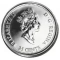 2000 Canadian 25-Cent Celebration/Canada Day Millennium Coloured Quarter Coin