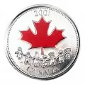 2001-P Canadian 25-Cent Spirit of Canada Coloured Quarter Coin & Gift Card