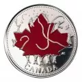 2002-P (1952-) Canadian 25-Cent Canada Day 135th Anniv/Golden Jubilee Coloured Quarter Coin Gift Card