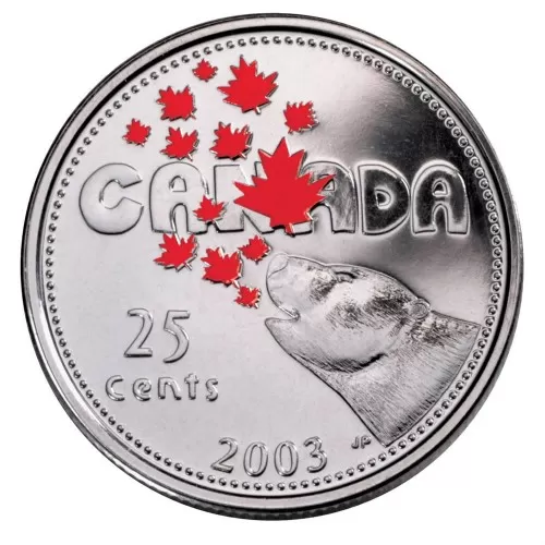 2003 Canada Day 25 Cent Coin Gift Card (Coloured) 
