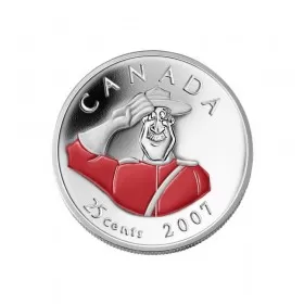 2007 Canada 25 Cent Coin - Canada Day (Coloured) 