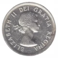 1955 Canadian 25-Cent Caribou Silver Quarter Coin (F or better)