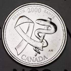 2000 Canadian 25-Cent Health/April Millennium Quarters Series Coin (Brilliant Uncirculated)