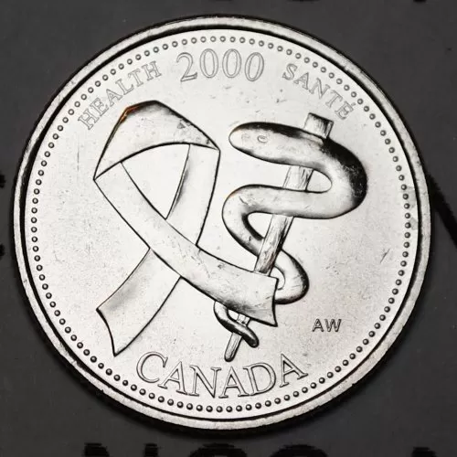 2000 Canadian 25-Cent Health/April Millennium Quarters Series Coin (Brilliant Uncirculated)