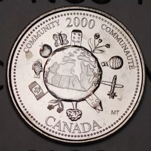 2000 Canadian 25-Cent Community/December Millennium Quarters Series Coin (Brilliant Uncirculated)