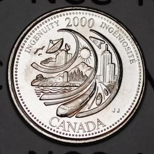 2000 Canadian 25-Cent Ingenuity/February Millennium Quarters Series Coin (Brilliant Uncirculated)