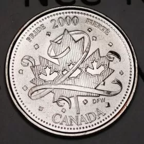 2000 Canadian 25-Cent Pride/January Millennium Quarters Series Coin (Brilliant Uncirculated)