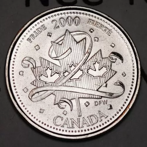 2000 Canadian 25-Cent Pride/January Millennium Quarters Series Coin (Brilliant Uncirculated)