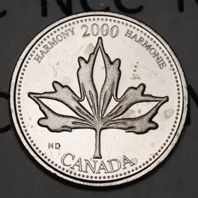 2000 Canadian 25-Cent Harmony/June Millennium Quarters Series Coin (Brilliant Uncirculated)