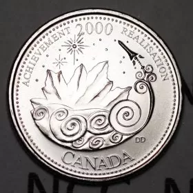 2000 Canadian 25-Cent Achievement/March Millennium Quarters Series Coin (Brilliant Uncirculated)