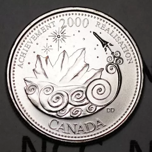 2000 Canadian 25-Cent Achievement/March Millennium Quarters Series Coin (Brilliant Uncirculated)