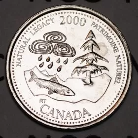 2000 Canadian 25-Cent Natural Legacy/May Millennium Quarters Series Coin (Brilliant Uncirculated)