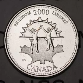 2000 Canadian 25-Cent Freedom/November Millennium Quarters Series Coin (Brilliant Uncirculated)