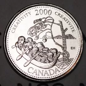 2000 Canadian 25-Cent Creativity/October Millennium Quarters Series Coin (Brilliant Uncirculated)