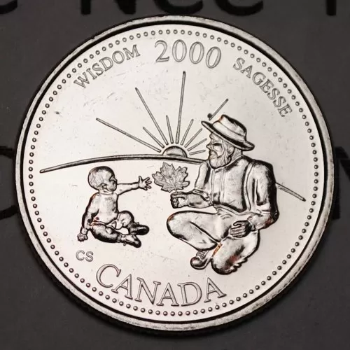2000 Canadian 25-Cent Wisdom/September Millennium Quarters Series Coin (Brilliant Uncirculated)