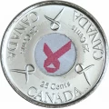 2006-P Canadian 25-Cent Pink Ribbon, Breast Cancer Awareness Quarter Coin (Brilliant Uncirculated) 