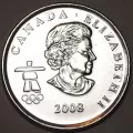 2008 Canadian 25-Cent Vancouver 2010 Olympics: Bobsleigh Quarter Coin (Brilliant Uncirculated)