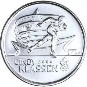 2009 Canadian 25-Cent Golden Moments: Cindy Klassen Non-coloured Quarter Coin (Brilliant Uncirculated)