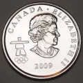 2009 Canadian 25-Cent Vancouver 2010 Olympics: Cross Country Skiing Quarter Coin (Brilliant Uncirculated)
