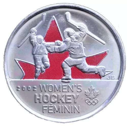 2009 Canadian 25-Cent Golden Moments: Women's Ice Hockey Coloured Quarter Coin (Brilliant Uncirculated)