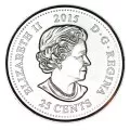 2015 Canadian 25-Cent Remembrance Poppy Non-coloured Quarter Coin (Brilliant Uncirculated)