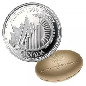 1999 Canadian 25-Cent December: This is Canada Millennium Quarter Proof Silver Coin