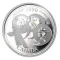 1999 Canadian 25-Cent January: A Country Unfolds Millennium Quarter Proof Silver Coin