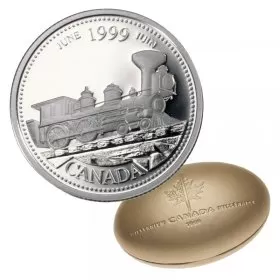 1999 Canadian 25-Cent June, From Coast to Coast Millennium Quarter Proof Silver Coin 