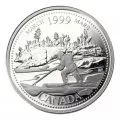 1999 Canadian 25-Cent March: The Log Drive Millennium Quarter Proof Silver Coin 