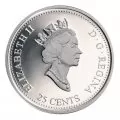 1999 Canadian 25-Cent May: The Voyageurs Millennium Quarter Proof Silver Coin