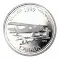 1999 Canadian 25-Cent November: The Airplane Opens the North Millennium Quarter Proof Silver Coin 