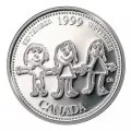 1999 Canadian 25-Cent September: Canada Through a Child's Eye Millennium Quarter Proof Silver Coin