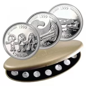 1999 Canadian 25-Cent Millennium Quarter 12-Coin Silver Proof Set
