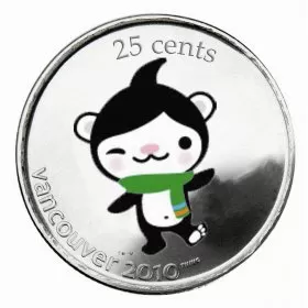 2008 Canada 25 Cent Vancouver 2010 Olympic Mascot Coin - Miga