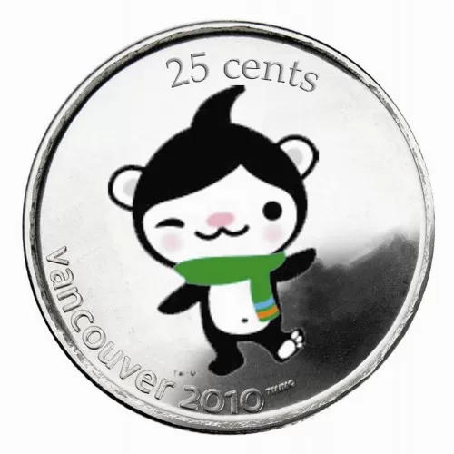 2008 Canada 25 Cent Vancouver 2010 Olympic Mascot Coin - Miga