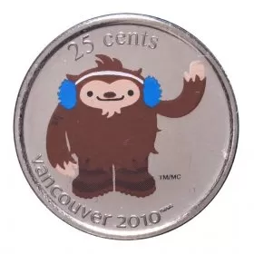 2008 Canada 25 Cent Vancouver 2010 Olympic Mascot Coin - Quatchi