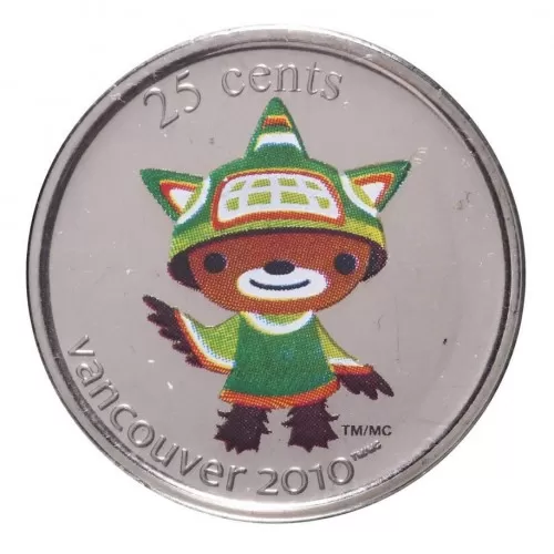 2008 Canada 25 Cent Vancouver 2010 Olympic Mascot Coin - Sumi