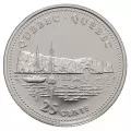 1992 (1867-) Canadian 25-Cent Quebec Confederation 125th Anniv/Provincial Quarter Proof Sterling Silver Coin