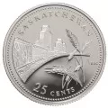 1992 (1867-) Canadian 25-Cent Saskatchewan Confederation 125th Anniv/Provincial Quarter Proof Sterling Silver Coin