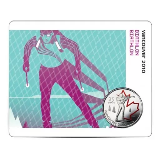 2007 Canada 25 Cents Vancouver 2010 Olympic Sports Card - Biathlon