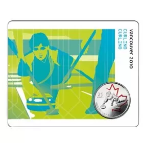 2007 Canada 25 Cents Vancouver 2010 Olympic Sports Card - Curling
