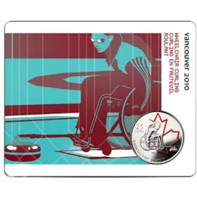 2007 Canada 25 Cents Vancouver 2010 Olympic Sports Card - Wheelchair Curling