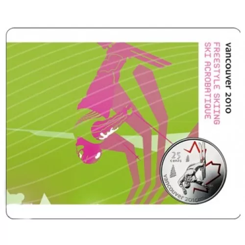 2008 Canada 25 Cent Vancouver 2010 Olympic Sports Card - Freestyle Skiing