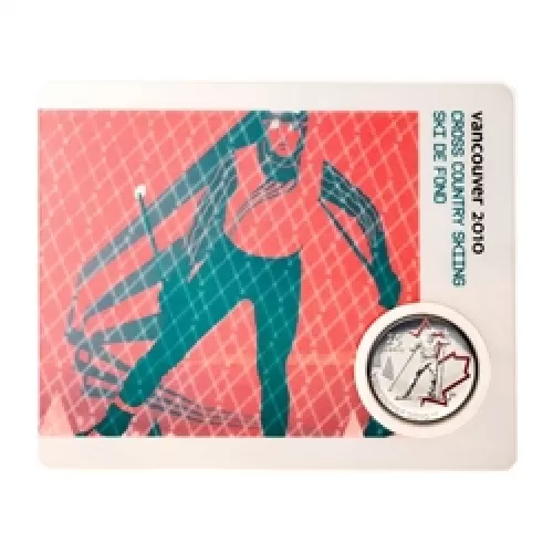 2009 Canada 25 Cents Vancouver 2010 Olympic Sports Card - Cross Country Skiing