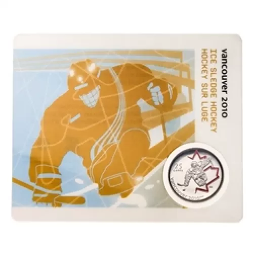 2009 Canada 25 Cents Vancouver 2010 Olympic Sports Card - Ice Sledge Hockey