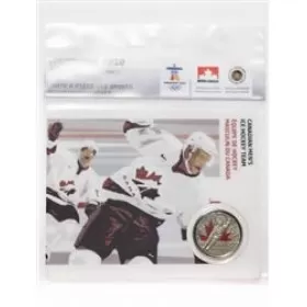 2009 Canada 25 Cents Vancouver 2010 Olympic Sports Card - Men's Hockey Team