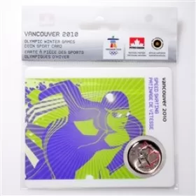 2009 Canada 25 Cent Vancouver 2010 Olympic Sports Card - Speed Skating